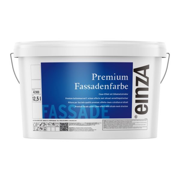 einzA Premium Fassadenfarbe, weiß